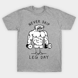 Never Skip Leg Day English Bulldog T-Shirt